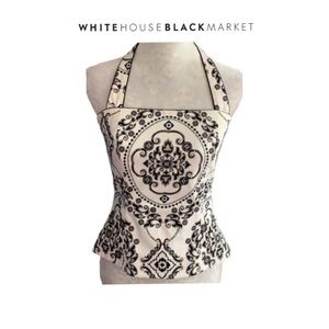 WHBM Paisley Corset Halter Top